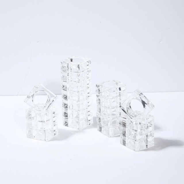 1970s Mid-Century Modern Square Translucent Lucite Napkin Holders - Set of 18 For Sale - Image 5 of 12