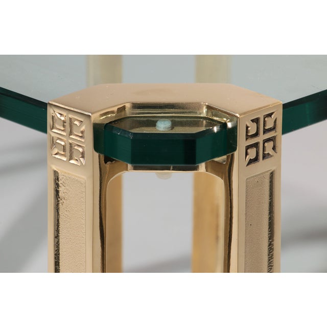 Copper High-Gloss Brass T24 Side Tables by Peter Ghyczy, Set of 2 For Sale - Image 8 of 11