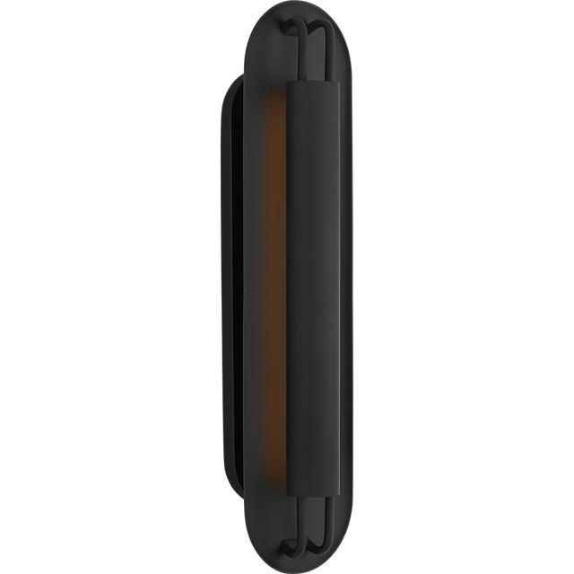 Kelly Wearstler for Visual Comfort Signature Teline 24" Oval Sconce in Matte Black For Sale