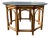 Boho Rattan Coffee Side Table Chippendale Bamboo Palm Beach Chinoiserie For Sale