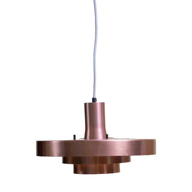 Vintage Danish Lamp in Copper by Jo Hammerborg for Fog & Mørup, 1960s For Sale