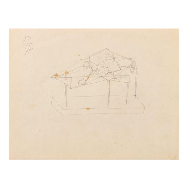 Seymour Lipton Sculpture Study Pencil on Paper For Sale