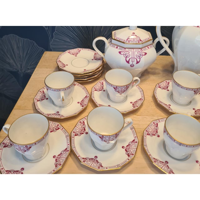 Art Nouveau Coffee Service by BRP Bernardaud & Raynaud for Limoges, 1900, Set of 21 For Sale - Image 13 of 14