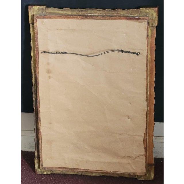 1900 French Gilded Carved Wood Wall Mirror Neoclassical Decorative For Sale - Image 12 of 12