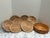 Vintage Wood Wicker Plate Holders and Basket Set of 8 For Sale - Image 4 of 8