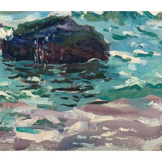 Original Seascape Oil Painting, Ukrainian Artist, 1961 39-45 For Sale - Image 6 of 6