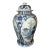 Mid 20th Century Blue and White Ceramic Jar For Sale