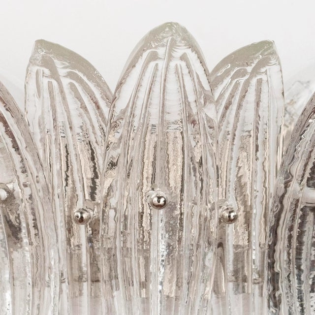 1980s Murano Glass Wall Sconce with Leaves, Italy, 1980s For Sale - Image 5 of 10