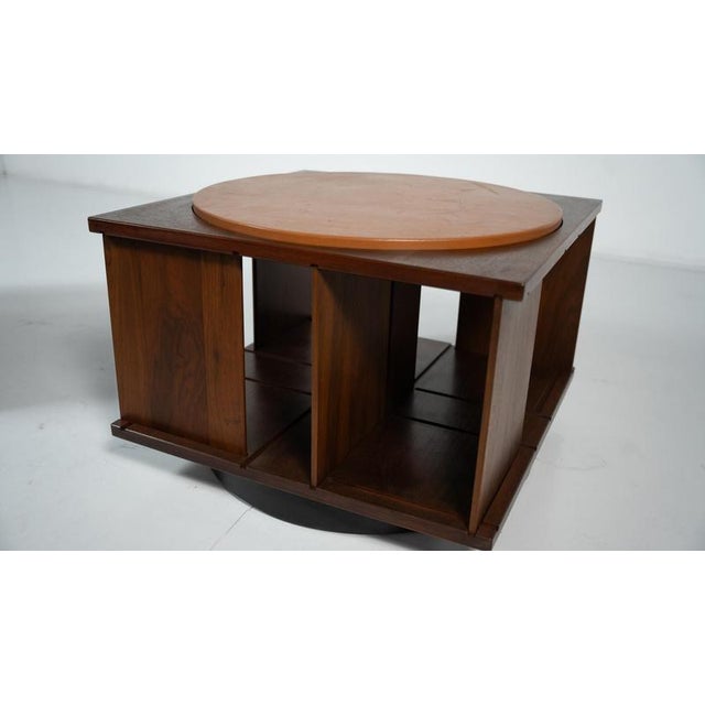 Mid-Century Italian Swivel Coffee Table attributed to Gianfranco Frattini, Italy, 1960s For Sale - Image 3 of 9