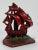 Vintage heavy cast iron pirate ship doorstop. Ship and sails are a rich red with a bronzed base. Cross to one of the...