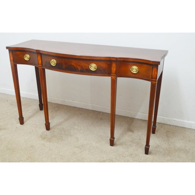 Late 20th Century Baker Historic Charleston Mahogany Console Table For Sale - Image 5 of 12