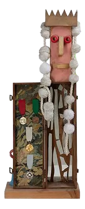 Enrico Baj, Gli Scacchi, 1988, Mixed Media Sculpture
