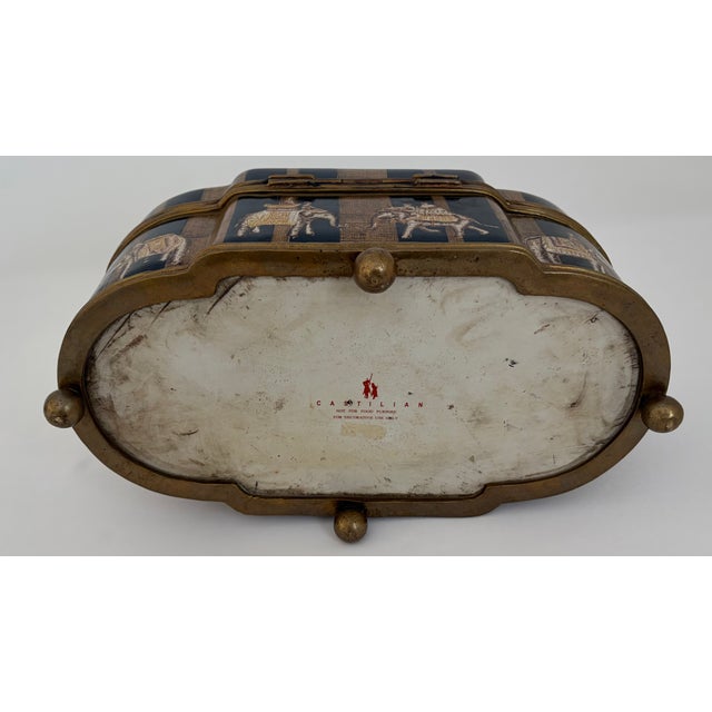 Large Vintage Castilian Imports Elephant Procession Box For Sale - Image 13 of 13