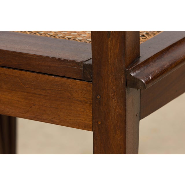 Set of Eight French Napoleon III Empire Style Mahogany Caned Dining Chairs, 19th Century For Sale - Image 16 of 18