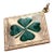 Early 20th Century Antique 14k Rose Gold Enamel Four Leaf Clover Charm Pendant For Sale - Image 5 of 8