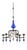 Candelabra in Glass and Wrought Iron by Erik Höglund for Boda Glasbruk, 1970s For Sale