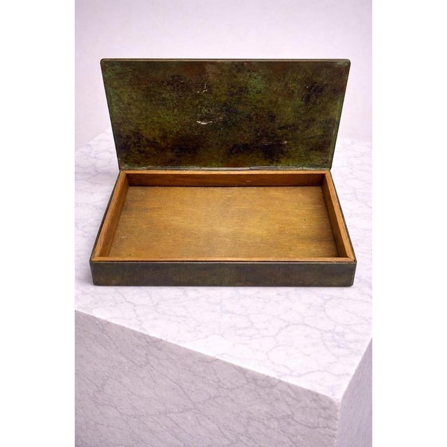 Swedish Art Deco Patinated Bronze Box from GAB, Sweden, 1935 For Sale - Image 4 of 8