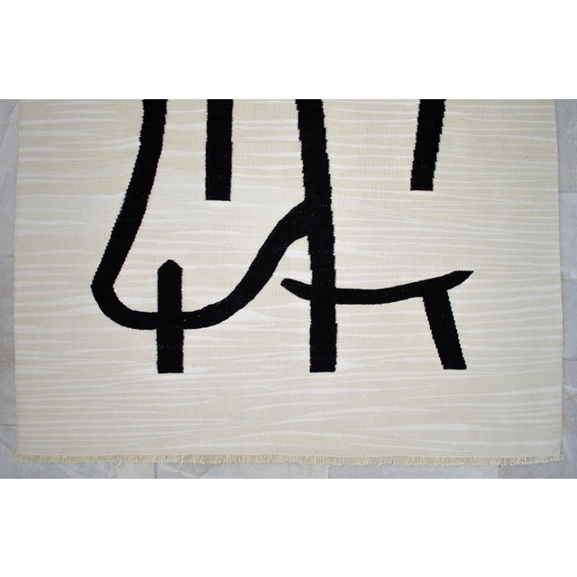 Paul Klee - Lady Apart (Dame Abseits) Inspired Silk Hand Woven Area Wall Rug - 4′3″ × 5′8″ For Sale - Image 11 of 17