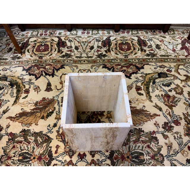 Tan 20th Century Travertine Side Table For Sale - Image 8 of 12