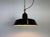 Industrial Black Enamel Factory Pendant Lamp, 1960s For Sale - Image 14 of 16
