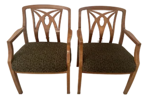 Late 20th Century Paoli Unique Pair of Chairs Mint Excellent Condition