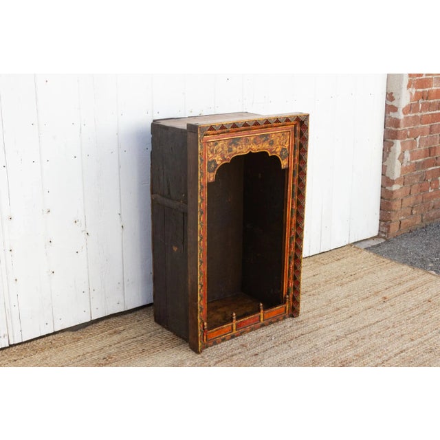 19th Century Antique Painted Tibetan Altar Shrine For Sale - Image 5 of 9