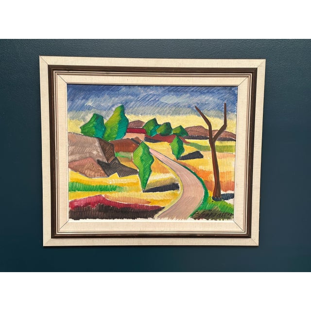 Bror Göransson, Landscape, 1960s, Oil on Canvas, Framed For Sale - Image 13 of 18