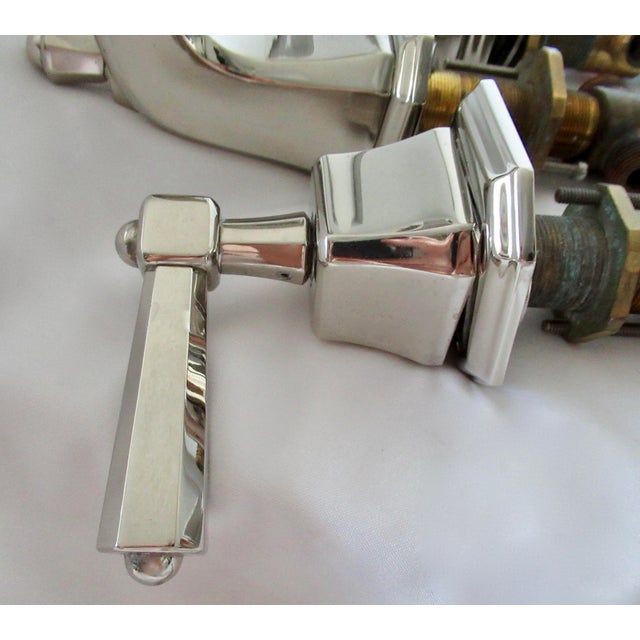 C .2014 Sherle Wagner Polished Nickel "Harrison Lever Faucet," Hardware & Stopper Set -4 Pcs. For Sale - Image 12 of 18