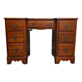 Mid-20th Century Continental Furniture Co. “John Hawks” Colonial Mahogany Executive Desk For Sale