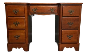 Mid-20th Century Continental Furniture Co. “John Hawks” Colonial Mahogany Executive Desk