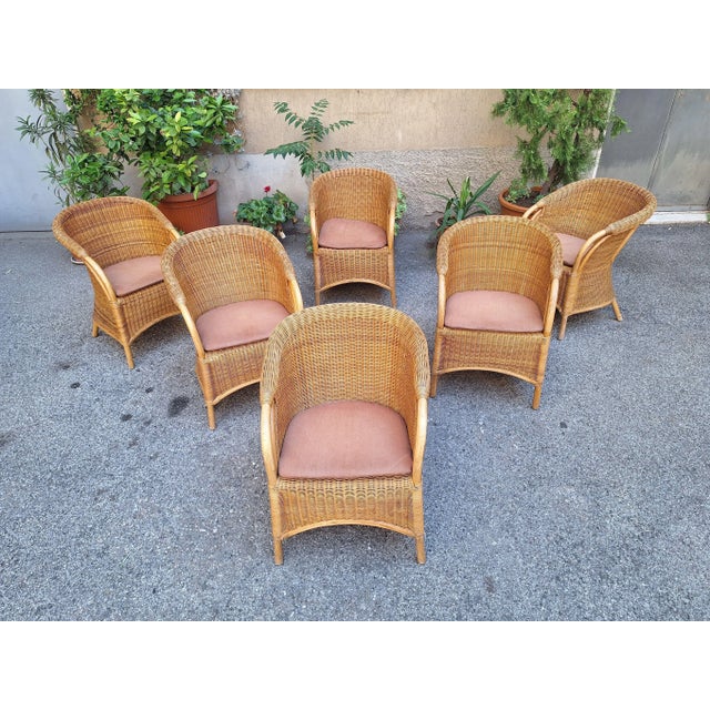 Vintage Outdoor Armchair in Rattan and Bamboo, 1960s For Sale - Image 13 of 18