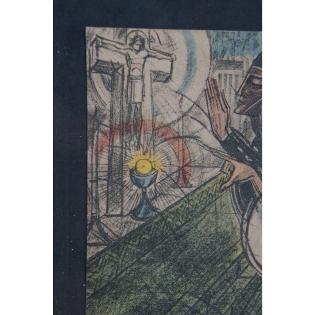 Antique Jan Toorop Alleen De Christus Kan Alles Redden Lithograph Postcard Print For Sale - Image 6 of 10