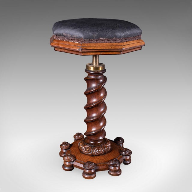 William IV Antique Estate Chapel Organist's Stool, Scottish, Walnut Music Riser, William IV For Sale - Image 3 of 12