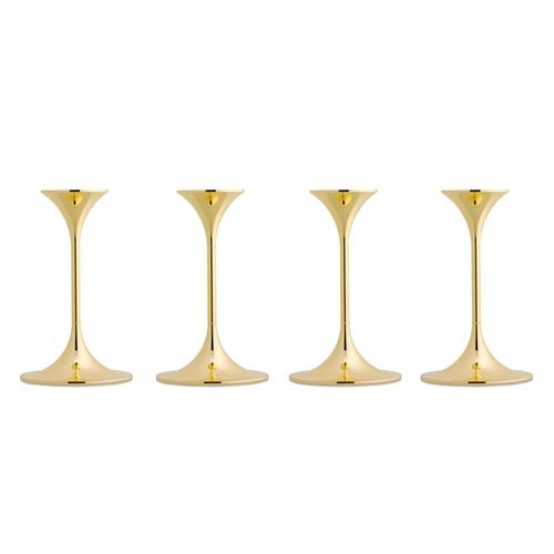 Steel with Brass Jazz Candleholders by Max Brüel for Karakter, Set of 4 For Sale - Image 3 of 16