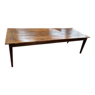 Early 1900s French Walnut Farmhouse Table For Sale