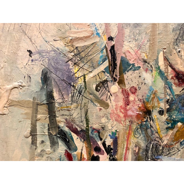 Mid 20th Century Motke Blum, Israeli Modernist Abstract Expressionist Oil Painting For Sale - Image 5 of 7