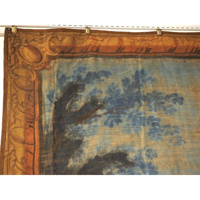 A Large 18th Century French Toile Peinte of a Stag Hunt in the Forest For Sale - Image 9 of 17