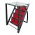 Mid-Century Modern Glass Top End Table Waterfall Magazine Rack Circa 1970s For Sale