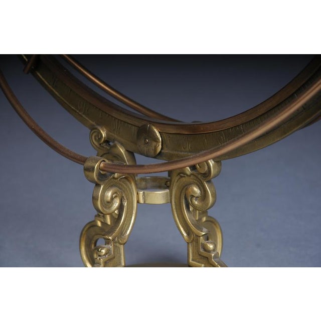 Metal 20th Century Stylized Brass Armillary Sphere For Sale - Image 7 of 18