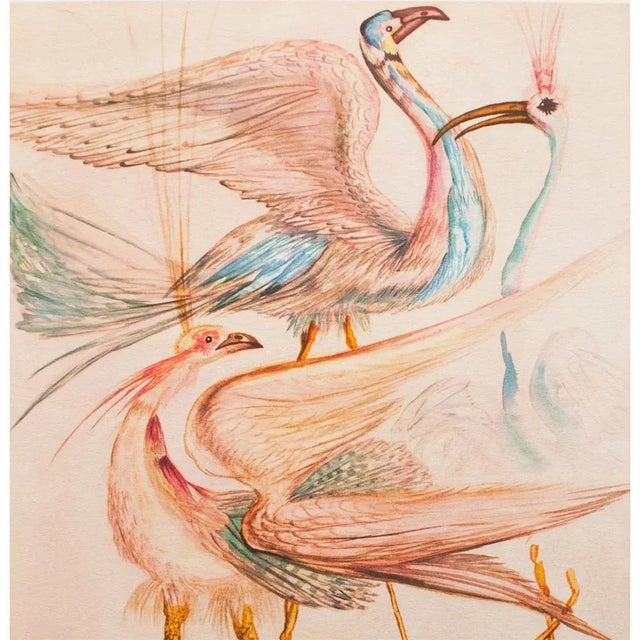 The School of Paris 1951 After After Dali, "Birds" First and Only Edition Period Lithograph From the Mrs. Albert D. Lasker Collection For Sale - Image 3 of 10