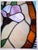 Vintage Handcrafted Oval Shaped Large Floral Motif Stained Glass Panel Suncatcher Window Hanging 18” X 13” For Sale - Image 4 of 9