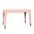Contemporary Matthew Izzo Home Mandi Glossy Pink Lacquer One Drawer Desk With Antique Brass Foot Caps For Sale - Image 3 of 8