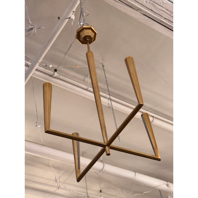 2020s Thomas O'Brien for Visual Comfort Galahad Small Brass Chandelier For Sale - Image 5 of 12