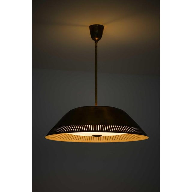 Model 61 Pendant Lamp in Brass, Glass and Plastic by Lisa Johansson-Pape, 1950s For Sale - Image 12 of 13