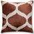 "This 20x20 inch (50x50 cm) handmade silk velvet throw pillow features a bold geometric pattern in rich warm brown...