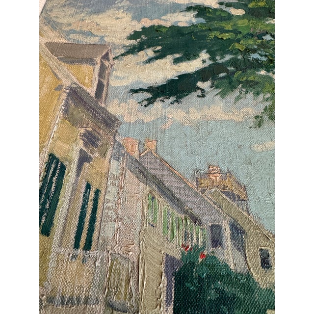 Green Late 20th Century Robert B. Harshe – The Road to Town Original Oil on Masonite For Sale - Image 8 of 8