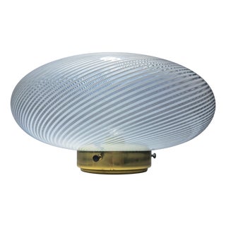 Murano Glass Ceiling Lamp with Swirl Work from Manifattura Di Murano, 1960s For Sale