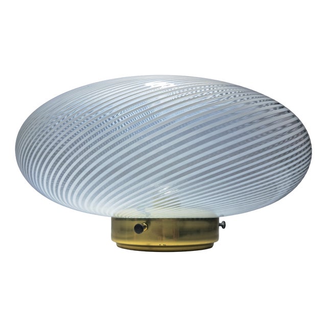 Murano Glass Ceiling Lamp with Swirl Work from Manifattura Di Murano, 1960s For Sale