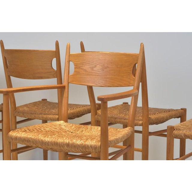 Chair Ensemble in Ash by Charlotte Perriand, 1960, Set of 6 For Sale - Image 12 of 14