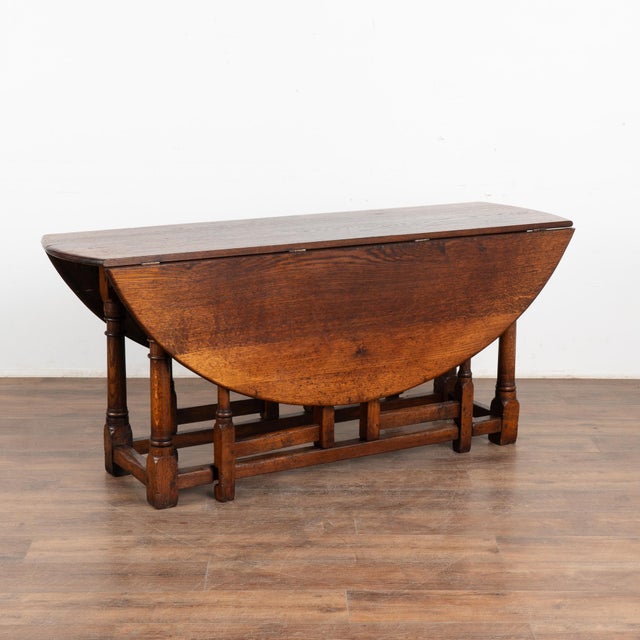 English Gate Leg Drop Leaf Table, Circa 1920 | Chairish